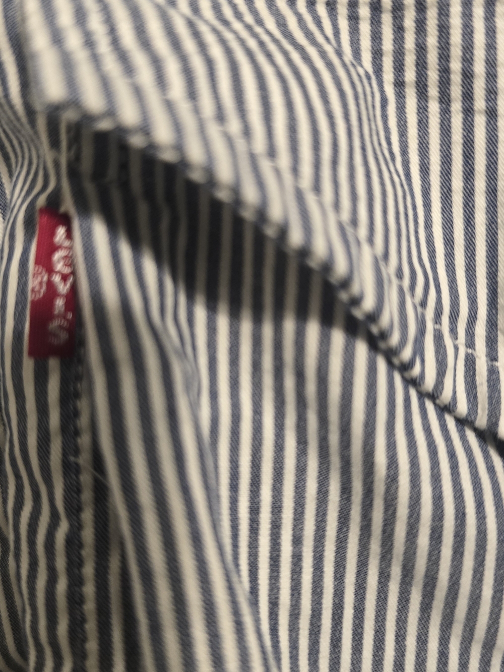 Levi's Vintage Railroad Stripe Half Zip Windbreaker Pullover XL - Picture 3 of 6